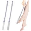 Nankoyal Piedi Scrubber Per Doccia,2 Pezzi Lavapiedi Toe Cleaning Brush,Spazzola Per Doccia Con Manico Lungo Massaggiatore Per Piedi,Silicone Long Reach Foot Toe Brush,15inch
