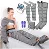 Generic Pressoterapia per Casa per Gambe e Addome, Massaggiatore Elettrico a Compressione d'Aria, 6 Camere d'Aria Pressoterapia Linfodrenaggio con Funzione di Cronometraggio, Grigio