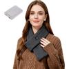Generico Sciarpa Riscaldante Elettrica Ricaricabile per Collo - Scaldacollo con Batteria 5000mAh, 3 Livelli di Temperatura Regolabili, Tecnologia Infrarossi Lontani, Design Portatile senza Fili (Grigio scuro)