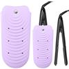 Generic Custodia in silicone resistente al calore, tappetino termico per ferro arricciacapelli, piastra per capelli, piastra e strumenti per capelli caldi (viola, S)