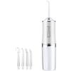 WildOath Idropulsore portatile con 3 modalità, irrigatore orale senza fili, 4 punte per getto, tecnologia Pulse per pulizia dentale, altezza 22,6 cm (bianco)