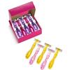 BIC Rasoi da Donna Non Ricaricabili BIC Miss Soleil Colour Collection, 3 Lame in Acciaio Inox e Doppia Banda Emolliente per una Rasatura Scorrevole, Confezione da 10