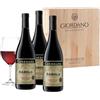 GIORDANO Vino Rosso Box Barolo DOCG 2021, Confezione da 3 Bottiglie di Vino Rosso Piemontese Elegante e Strutturato, da Uve Nebbiolo