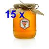Natural Food - MIELE GREZZO - 16,5 kg - Miele di Acacia in Vasetti di Vetro - Fresco - Assolutamente Puro, Grezzo, Non Pastorizzato - Prodotto Naturale Direttamente dall'Apicoltore - 15 x 1,1 kg