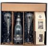 Wine And More Confezione regalo black - Champagne Marquis de Pomereuil -1 Brut - Cacaotines (1x150g) et Raisins au sauternes (1x100g) MAISON GUINGUET - 2 flûtes CHEF SOMMELIER