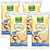 Generico Gallette di Riso Integrale Senza Glutine Cuor di Cereale Snack Croccante Disponibile Naturale Cioccolato Fondente o Cioccolato Bianco Confezioni da 4 o 8 Pezzi (4 Confezioni, Naturale)