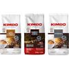 Kimbo Kit Degustazione Caffè in Grani 3 Kg - 1x Barista Espresso Napoli, 1x Crema Classico, 1x Espresso Intenso - Miscela Arabica e Robusta - Espresso Bar - 3 Confezioni da 1 Kg