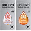 Generico SET 24 BOLERO bustine da 3 grammi 12 Ice Tea Peach Pesca + 12 Mango Preparato istantaneo per Bevande con Stevia e Vitamina C e Senza Zucchero