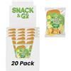 Alfano dal 1940 Snack & Go 20 Pacchetti Monoporzione da 30g Frutta Secca (Confezione da 20, Ananas)