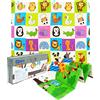 Humbi Thick - Tappetino educativo 2 in 1 in schiuma XPE, 200 x 180 cm (animali/giraffe)