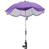 Luqeeg 14 Pollici Ombrellino per Passeggino, Ombrellino Universale per Passeggino con Morsetto Protezione Regolabile Ombrellone per Passeggino per Passeggino, Culla, Sedia a Rotelle (Viola (colla