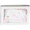 MIO PICCOLO Set Lenzuola per Culla Carrozzino Mio Piccolo Happy Family Puro Cotone Rosa