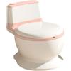 LANTUS Vasetto da bagno musicale per l'apprendimento della pulizia di 1-4 anni - WC per bambini e neonati - confortevole anti scivolo con rumore di caccia e musica, 50 kg, contenitore rimovibile - rosa - 1