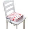 FANSU Rialzo da Sedia per Bambini, Stampa di Cuore Smontabile Cuscino Seduta per Sedia Cuscino Alzasedia con Cinghie Lavabile per Seggioloni Alza Sedia (32x32x8cm,Rosa 3)