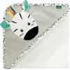 Fehn Telo da Bagno Zebra Poncho per Bambini in Spugna Con Cappuccio - Simpatica Zebra per Neonati e Bambini da 0+ Mesi - Misura 80 x 80 cm
