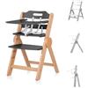 Chipolino seggiolone per bambini in legno Cacao seggiolino per scale poggiagambe, colorazione:grigio