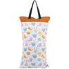Garosa Borsa per pannolini impermeabile grande capacità | Borsa lavaggio pannolini neonato con scomparti separati per asciutto e bagnato | Accessorio cambio bebè pratico e portatile