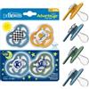 Dr. Brown's Advantage - Ciuccio per bambini completamente simmetrico con lampadina in silicone morbido, 6-18 m, senza BPA, confezione da 4
