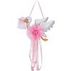 baby idea BabySanity Cicogna Nascita da Esterno Con Fiocco Nascita Bimba e Nastri Rosa Misura 80x50 Cm (Cicogna Intermedia Rosa)