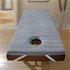 Generico Coprimaterasso Lettino Massaggio in Memory Foam Topper Lettino Estetica con Foro per il Viso Materassino Professionale per Extension Ciglia Antiscivolo(Grigio,180x60x4cm)
