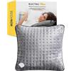 MONHOUSE Cuscino Elettrico Con Imbottitura Per Schiena, Spalle, Collo, Pancia - Cuscino Termico Con 6 Livelli Di Temperatura E Spegnimento Automatico Grigio