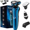 NNBWLMAEE Sekoda Pro 8 Electric Shaver, Electric Shaver for Man, 4D Floating Head Shaver, Fast Charging, Quiet Motor, Dual-Track Blades, IP6X Waterproof (Blue,Upgrade)