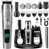 Brightup Rasoio per barba da uomo, 19 pezzi kit per la toelettatura della barba con tagliacapelli, rasoio elettrico, IPX7 impermeabile baffi, viso, naso, orecchie, palle, regalo da uomo, FK-8688T
