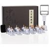 Fitem Set di 20 ventose professionali per massaggio, Cupping, Hijama, Anticellulite - Allevia dolori muscolari schiena, gambe, polpacci, spalle, braccia