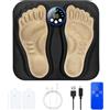 Generico Massager Del Piede EMS, Tappetino Per Stimolanti Muscolari Elettrici, Pad Di Massaggio Regolabile | Superficie PU Piegabile, Controllo Ricaricabile USB | 1 Pezzo, Per Uomini Anziani