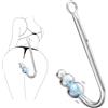 Accos Love Plug anale vibrante con gancio, vibratore anale a 3 sfere,plug anale per allenamento anale con 9 modalità di vibrazione,dilatatore anale in metallo,gancio vaginale,stimolatore del punto G