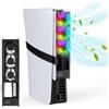 Generic Ventola di raffreddamento per PS5 Pro/PS5 Slim,Consoleventola di raffreddamento esterna,illuminazione RGB ventole di raffreddamento silenziose per PS5 Pro/PS5 Slim Disc&Digital Edition (nero)