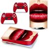 PDURMBUAB Nessuna Schiuma Nessuna Bolla Per PS5 Skin Disc Edition Anime Console E Controller Vinile Cover Skin Wraps Per PS 5 Disc Version 11753
