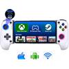 LIFUFUTEE Controller di gioco mobile per iPhone/Android, custodia per telefono wireless, controller da gioco con joystick Hall adatto per Xbox Game Pass, Steam Link, Roblox, Call of Duty e altro, bianco