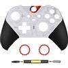 AARONMEI Kit di riparazione per guscio sostitutivo compatibile con Xbox One Elite Series 2 Elite 2 Core 1797W, inclusi anelli decorativi per joystick (bianco)