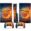 ASBVRJF Pelle Della Console Per PS5 Slim Skin Disc Edition Console E Controller Vinyl Cover Skins Wraps Resistente Ai Graffi Compatibile No Shrinkage Forte Adesione 50512 Pelli Avvolge Regalo