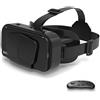 BHJAYIGS Occhiali VR, Visore Realtà Virtuale 3D, VR Visore Cuffie, Glasses 3D con Lenti HD Anti Luce Blu, Compatibili con Smartphone iPhone Android da 4,7-7,2 Pollici, Regalo di Natale, Regalo(D)