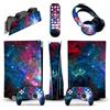 YLMKMVLCZC Decalcomania 20547 Per PS5 Console Disc Edition & Digital Edition Sticker Vinyl Decal Cover Per Ps5 Controller & Charging Station & Headset & Media Remote Pellicola Protettiva(Disc Version)