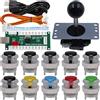 SJ@JX Arcade Game Controller DIY Kit Microswitch Button 4&8 Way Joystick Zero Delay USB Encoder Fighting Stick Handles Console for PC MAME Raspberry Pi Retropie