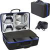 ZORETCO Custodia per il trasporto compatibile con PS5, borsa da viaggio rigida per console PlayStation 5, controller DualSense, base, giochi e accessori..
