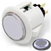 Fushseylina (8PCS 24MM pulsante bianco con LED bianco) Originale Qanba Illuminato Pulsante 24MM Qanba Sanp In LED Pulsanti per Arcade Macchina FAI DA TE Cabinet Machine JAMMA