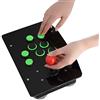 Pongnas Joystick per Console di Gioco di Combattimento USB Controller Senza Ritardo per PC, Compatibile con Piattaforme Multiple, Supporto per 2 Giocatori