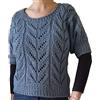 Generic Golfino mezza manica, golfino fatto a mano, golf traforato, maglia da donna, golfino in lana merino, golfino fatto a maglia. ARTICOLO ORIGINALE UNICO MOMpATchWORK