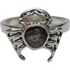 Handmade Anello in Argento Sterling 925 Fatto a Mano con Smalto e Marchio Zodiacale Cancro