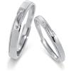 Meissa Argento Sterling Fasce di coppia per uomini e donne Anello di fidanzamento promessa di matrimonio Open Back Dimensione Regolabile, Larghezza 3,3 mm