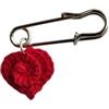 Handmade Spilla Cuore all'Uncinetto Fatta a Mano - Piccolo Gioiello Tessile Rosso - Accessorio Romantico Minimal