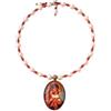 Gemma Handmade in Italy Girocollo con Ciondolo Icona Madre di Dio della Tenerezza. Collana Cristiana Donna. Madonna. Fatto a Mano. Made in Italy.