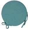 ARKETICOM Pack 4 Cuscini per Sedia Rotondi con Lacci e Cerniera Artigianali cm 45x3 (Azzurro)