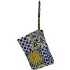 Handmade Pochette Artigianale Made in Italy con Cinturino da Polso, Beauty Case in Cotone, Design Maioliche Siciliane o Limoni, Chiusura a Zip. (maioliche, mod.2)