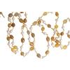 Handmade Collana lunga 100 cm di perle e pietre dure naturali, rosario ottone, argento 925, collana italiana unisex