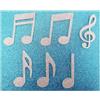 Faltec Set 10 pz note musicali in fommy glitterate - decorazione bomboniere, segnaposto, 18 anni, diciotessimo, 50 anni, nozze d'oro, feste a tema musica - moltissimo colori disponibili